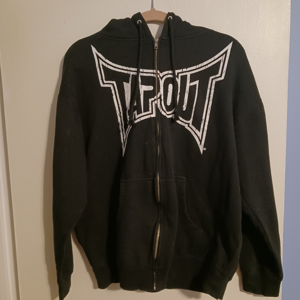 Black Zip-up Tapout Hoodie